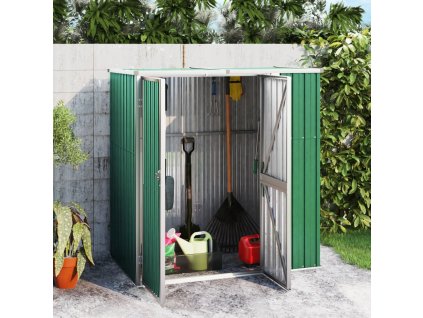 vidaXL Záhradná kôlňa na náradie zelená 161x89x161 cm pozinkovaná oceľ