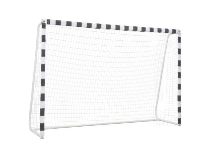 vidaXL Futbalová bránka 300x200x90 cm kovová čierna a biela