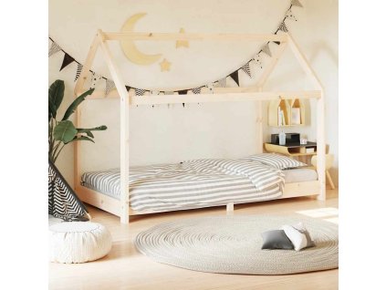 vidaXL Detský posteľný rám 70x140 cm borovicový masív