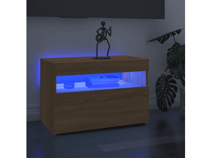 vidaXL TV skrinka s LED svetlami dub sonoma 60x35x40 cm