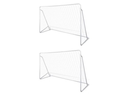 vidaXL Futbalové bránky oceľové 2 ks 240x90x150 cm