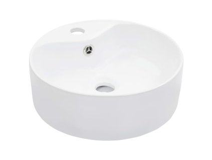 vidaXL Umývadlo s prepadom 36x13 cm keramické biele