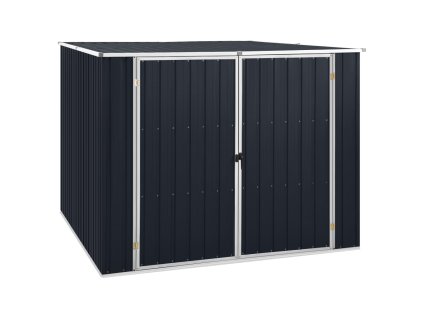 vidaXL Záhradná kôlňa antracitová 195x198x159 cm pozinkovaná oceľ