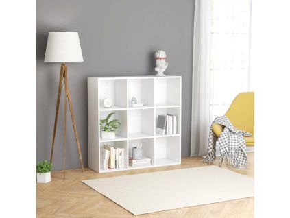 vidaXL Knižnica, biela 98x29x97,5 cm, spracované drevo