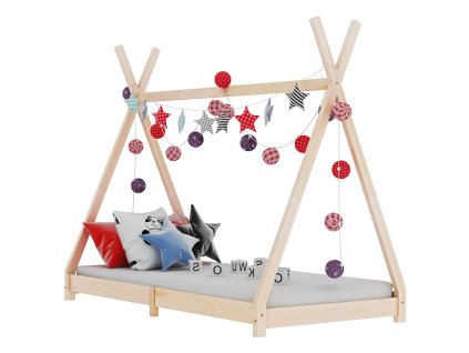 vidaXL Detský posteľný rám 70x140 cm borovicový masív