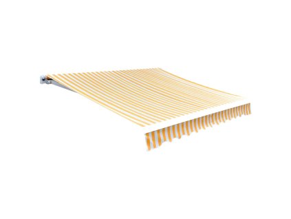 vidaXL Tieniaca plachta na markízu, plátená, oranžovo biela 500x300 cm