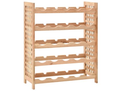 vidaXL Stojan na víno na 25 fliaš, orechový masív 63x25x73 cm