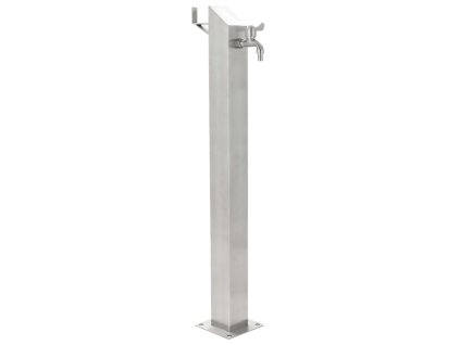 vidaXL Záhradný stĺpik na vodu, nehrdzavejúca oceľ, štvorcový 95 cm