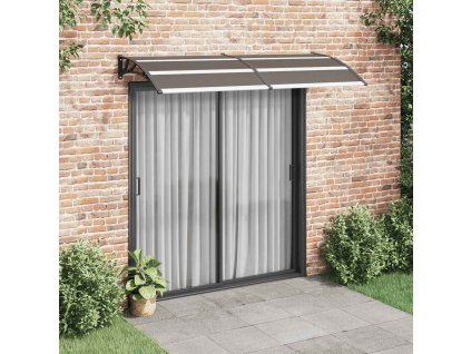 vidaXL Vchodová strieška, čierna 240x100 cm, PC