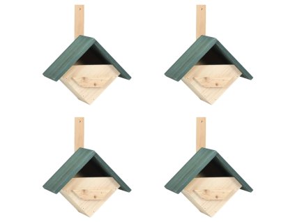 vidaXL Vtáčie búdky 4 ks 24x16x30 cm jedľové drevo