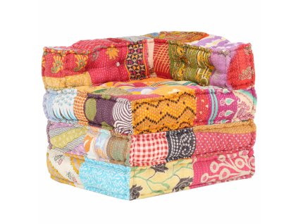 vidaXL Modulárna taburetka, patchwork, látka