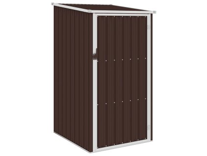 vidaXL Záhradná kôlňa hnedá 87x98x159 cm pozinkovaná oceľ