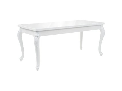 vidaXL Jedálenský stôl 179x89x81cm vysokoleský biely