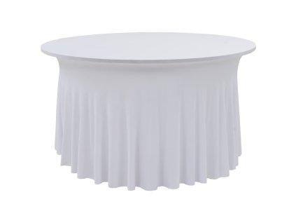vidaXL Naťahovacie obrusy na stôl so závesom 2 ks biele 150x74 cm