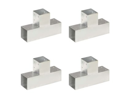vidaXL Trámové spojky 4 ks v tvare T 91x91 mm pozinkovaný kov