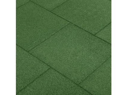 vidaXL Protipádové dlaždice 12 ks zelené 50x50x3 cm gumené