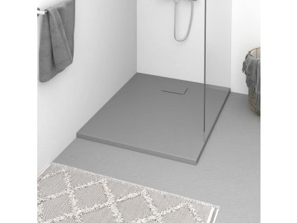 vidaXL Sprchová vanička SMC sivá 100x80 cm
