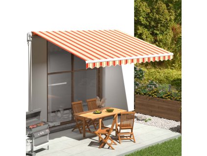 vidaXL Náhradná látka na markízu žlto-oranžová 4,5x3,5 m