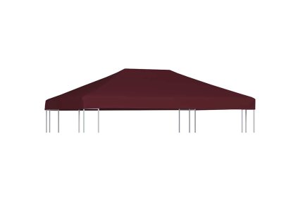 vidaXL Strieška na altánok 310 g/m² 3x4 m, bordová