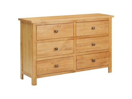 vidaXL Zásuvková skrinka 105x33,5x73 cm dubový masív