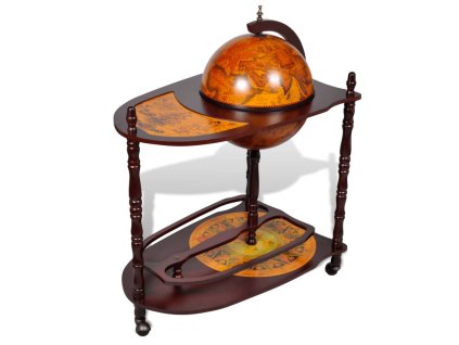 vidaXL Glóbusový bar/stojan na víno, eukalyptové drevo, voľne stojaci