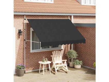 vidaXL Ručne zaťahovacia markíza, 300 cm, antracitová