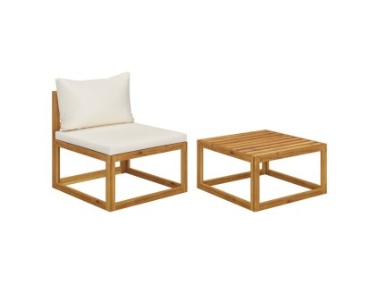 vidaXL 2-dielna záhradná sedacia súprava s vankúšmi akáciový masív