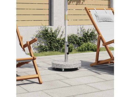 vidaXL Stojan na slnečník granitový 30 kg okrúhly sivý