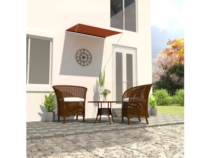 vidaXL Zaťahovacia markíza 200x150 cm oranžová a hnedá