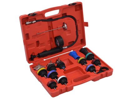 vidaXL 18-dielna sada na testovanie tlaku chladiaceho systému a uzáveru chladiča