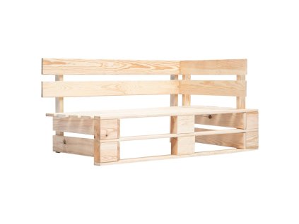 vidaXL Rohová záhradná lavička z paliet, drevo