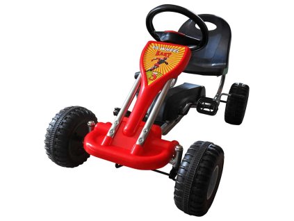 vidaXL Šľapacia motokára, červená