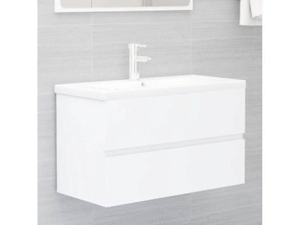 vidaXL Skrinka pod umývadlo, biela 80x38,5x45 cm, kompozitné drevo