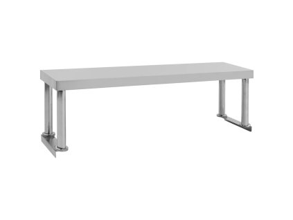 vidaXL Polica na pracovný stôl 120x30x35 cm, nehrdzavejúca oceľ
