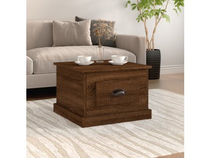 vidaXL Konferenčný stolík Hnedý dub 50x50x35 cm spracované drevo