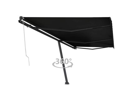 vidaXL Samostatne stojaca automatická markíza 600x300 cm antracitová
