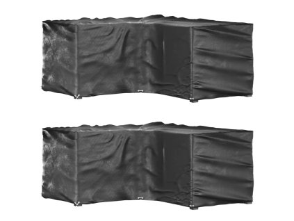 vidaXL Kryty na záhradný nábytok v tvare L 2ks 12 očiek 185x185x90 cm