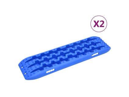 vidaXL Trakčné dosky 2 ks modré 106x30,5x7 cm nylon