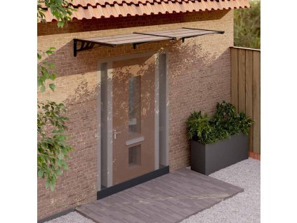 vidaXL Vchodová strieška čierna 239x90 cm polykarbonát