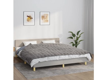 vidaXL Záťažová prikrývka šedá 155x220 cm 11 kg látka