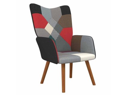 vidaXL Relaxačné kreslo patchwork látkové