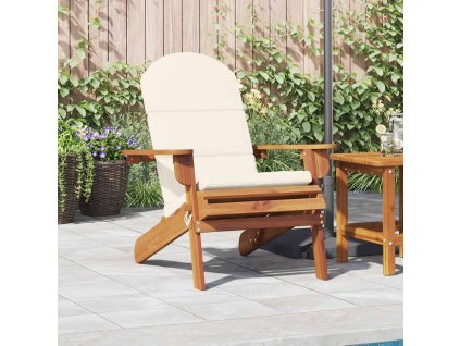 vidaXL Adirondack Záhradná stolička s vankúšmi masívne akáciové drevo