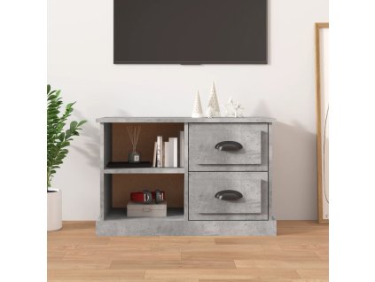 vidaXL TV skrinka betónová sivá 73x35,5x47,5 cm spracované drevo