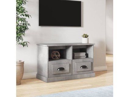 vidaXL TV skrinka betónová sivá 80x35x50 cm spracované drevo