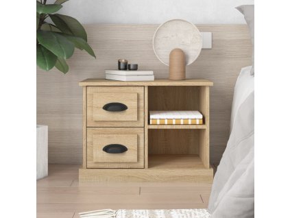 vidaXL Nočný stolík dub sonoma 60x35,5x45 cm