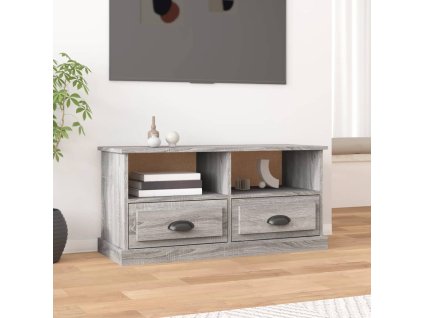 vidaXL TV skrinka sivý dub sonoma 93x35,5x45 cm kompozitné drevo
