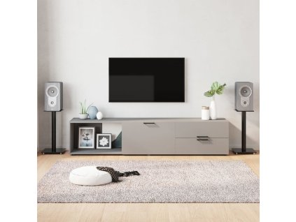 vidaXL Stojany na reproduktory 2 ks čierne tvrdené sklo 1-stĺpové