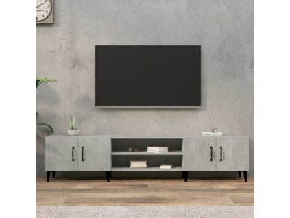 vidaXL TV skrinka betónová sivá 180x31,5x40 cm kompozitné drevo