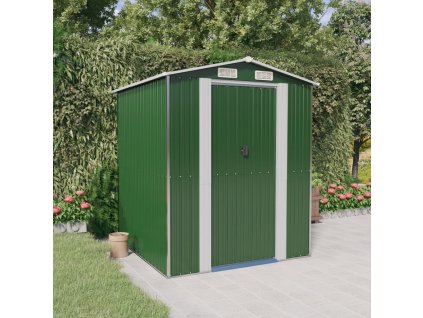 vidaXL Záhradná kôlňa zelená 192x191x223 cm pozinkovaná oceľ