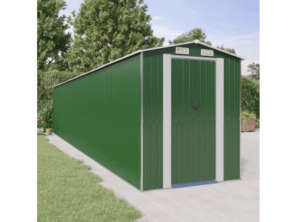 vidaXL Záhradná kôlňa zelená 192x1021x223 cm pozinkovaná oceľ